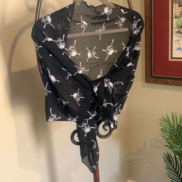 SKULL 60” Scarf   - Picture 2 of 4